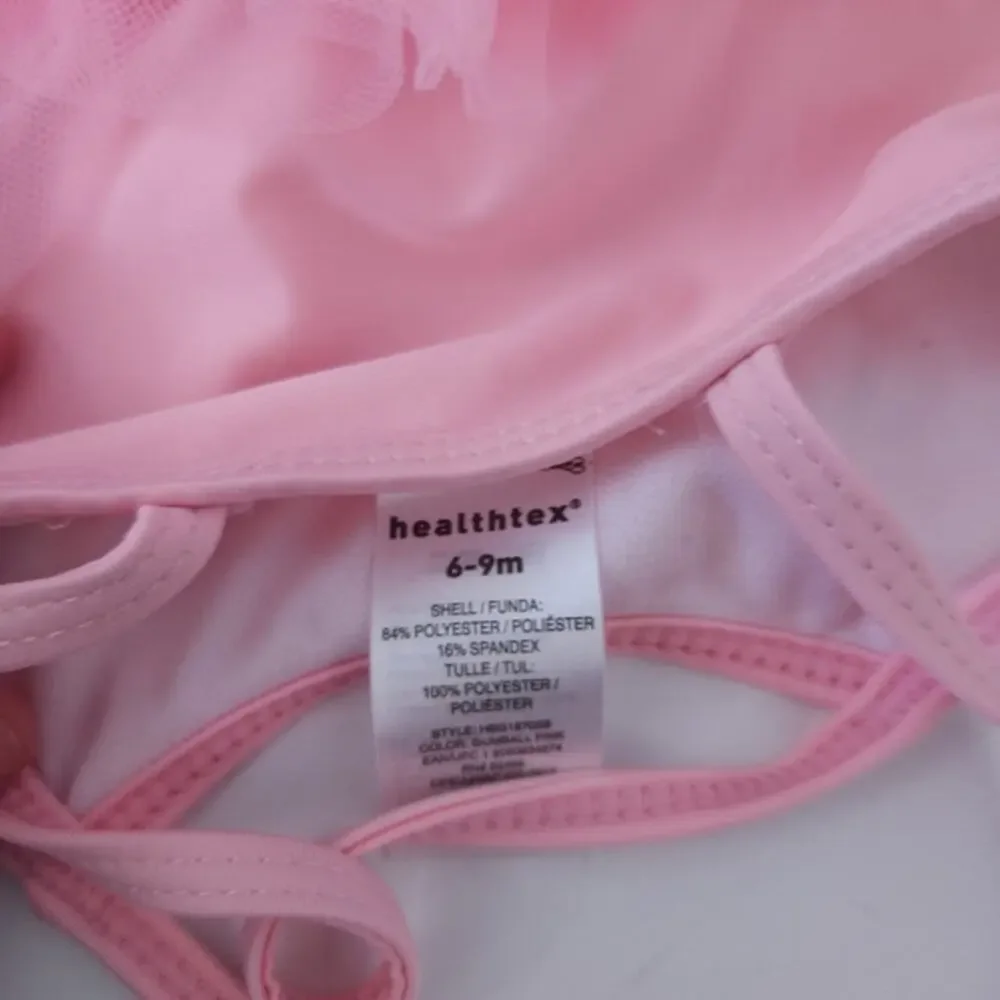 Healthtex Baby Girls One Piece Swimsuit Pink  Kitty Cat Size 6-9 Months, Tutu